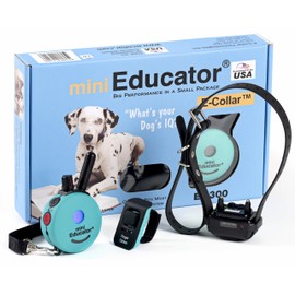 E-Collar – Educator ET-300-1/2 Mile Waterproof Remote Dog Training Collar Includes Premium Finger Clicker Trainer, 100 Programmable Levels + Vibration + Light + Sound