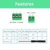 AEDIKO PCB Mount Screw Terminal Block (Green-60pcs)