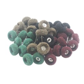 Luo ke 40 Pcs Abrasive Buffing Wheel - 3/32'' Shank Double Fly Nylon Fiber Buffing Polishing Kits for Rotary Tools
