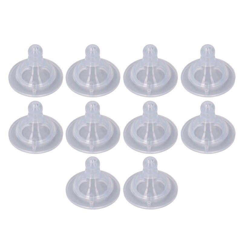 10pcs Infant Silicone Nipples Baby Bottle Replacement Feeding Nipples for