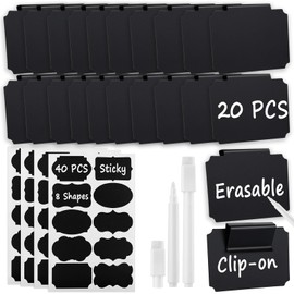 MAPVOLUT 62-Piece Storage Bin Label Set - Professional Grade Erasable & Removable Tags for Organization, Pantry, and Drawer Storage (Includes Chalk Marker Labels)