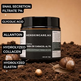 100gr Crema Baba de Caracol para Hombres regenera la piel dañada, desvanece manchas, Mejora la elasticidad y firmeza de la piel al estimular la...    