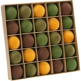 Sea Team Pack of 25 Velvet Christmas Baubles - Decorative Shatterproof Plastic Flocked Christmas Tree Pendants 60mm/2.36" for Tree Wreath Garland - Autumn Sunrise Forest