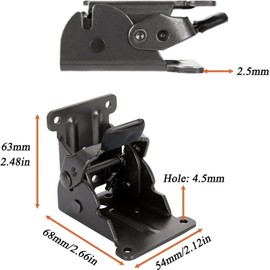Liyquint 2Pack Folding Table Leg Brackets ， Self Lock Foldable Hinge, Vertical Adjustable Furniture Adjustable Hinge Home Tool Support Bracket (Black)
