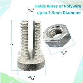 CYM-INSIST Split Bolt Joint Clamp Wire Connector, Ideal for Fence Clamp, Hot Wire Connection Securing Line Clamp/Tap, Electric Fence Accessories-6 Pcs