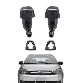 8S4Z-17603-AA Premium Wiper Nozzles Fit for 2008 2009 2010 2011 Ford Focus Windshield Wiper Washer Fluid Jet Nozzle | 2008-2011 Focus S, SE, SES, SEL Accessories | Easy to Install | 2 Pack, Ref 58116