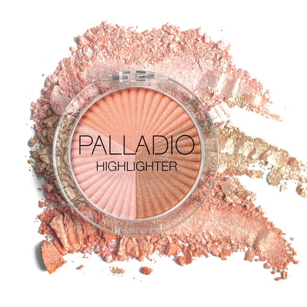 Palladio Sunkissed Highlighter, Creamy Soft Makeup Powder, Radiant Shades, Sculpts and Defines Facial Glow, Highlights, Achieves a Luminous Natural Glow, Long Lasting, Eternal Sunshine