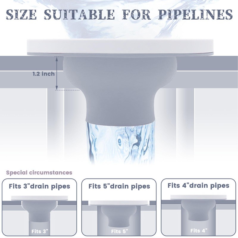 Toilet Flange Silicone and ABS Gray Universal Toilet Flange Replacement