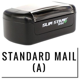 Slim Pre-Inked Standard Mail A Stamp, Small Business Supplies, Slim Design, Portable, Easy to Carry, Size Approx 1/2" x 1-1/2", Avail in 5 Ink Colors, Reinkable