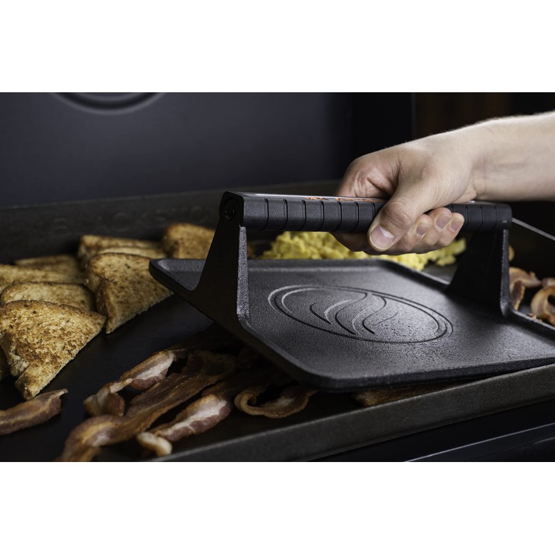 Blackstone XL Griddle Press, 5436, Cast Iron Smooth Grill Meat