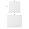 Solid White Dish Drying Mat for Kitchen Counter, Microfiber Rack