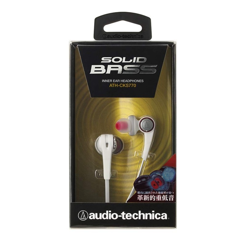 オーディオテクニカ SOLID BASS インナーイヤーヘッドホン ホワイト ATH-CKS770 WH