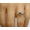 NANA Silver 7.00mm (2.00ct) Asscher Cut Zirconia Lucita Solitaire Ring-Platinum