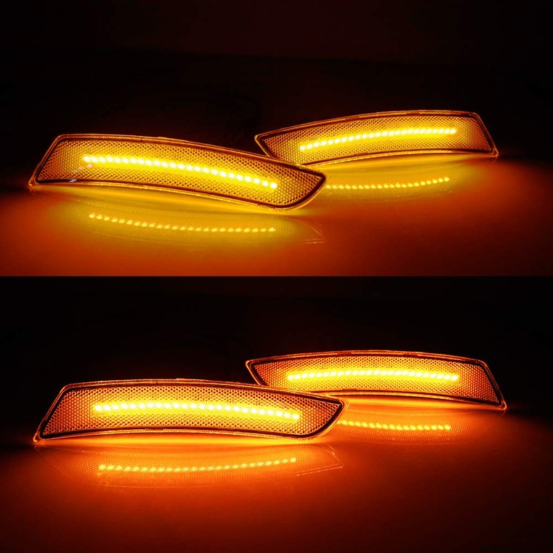 GTINTHEBOX Clear Lens Front Rear Full Side Marker Lights Compatible