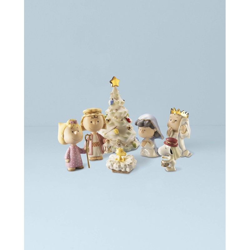 Lenox Peanuts 7-Piece Christmas Pageant Figurines, Multicolor