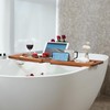 VaeFae Premium Teak Bathtub Tray, Expandable Wooden Bath Tray for