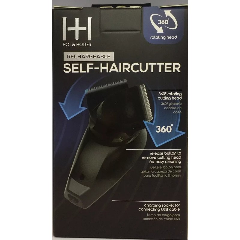 Hot and Hotter Rechargeable Self Hair Cutter 360° Rotating Head