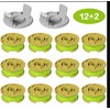 14PCS/Set 3.5M String Trimmer Spool Line with Trimmer Cap Replacement for Ryobi AC80RL3 Trimmer