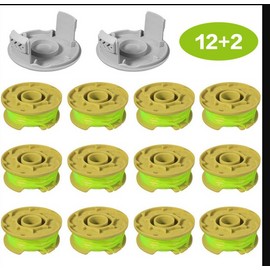 14PCS/Set 3.5M String Trimmer Spool Line with Trimmer Cap Replacement for Ryobi AC80RL3 Trimmer