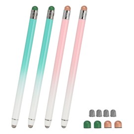 PATIKIL 4 Pcs Stylus Pens for Touch Screens, 2 in 1 High Sensitivity Universal Pen Capacitive Stylus for Phone Tablets Laptop Touch Screen Devices, Pink Green