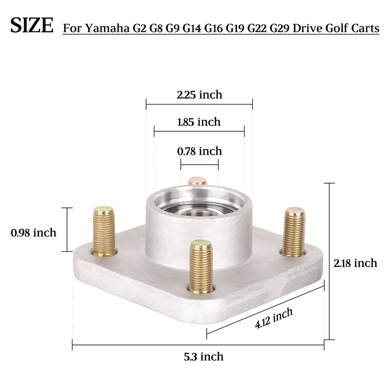 10L0L Golf Cart Front Wheel Hub Assembly for Yamaha G2