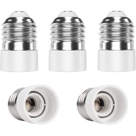 Zodazoqa 5 Pcs E27 to E14 Socket Converter, Adapter Converter, Lamp Base, Lamp Socket Adapter, Lamp Adaptor for LED Lamps and Bulbs and CFL Lamps