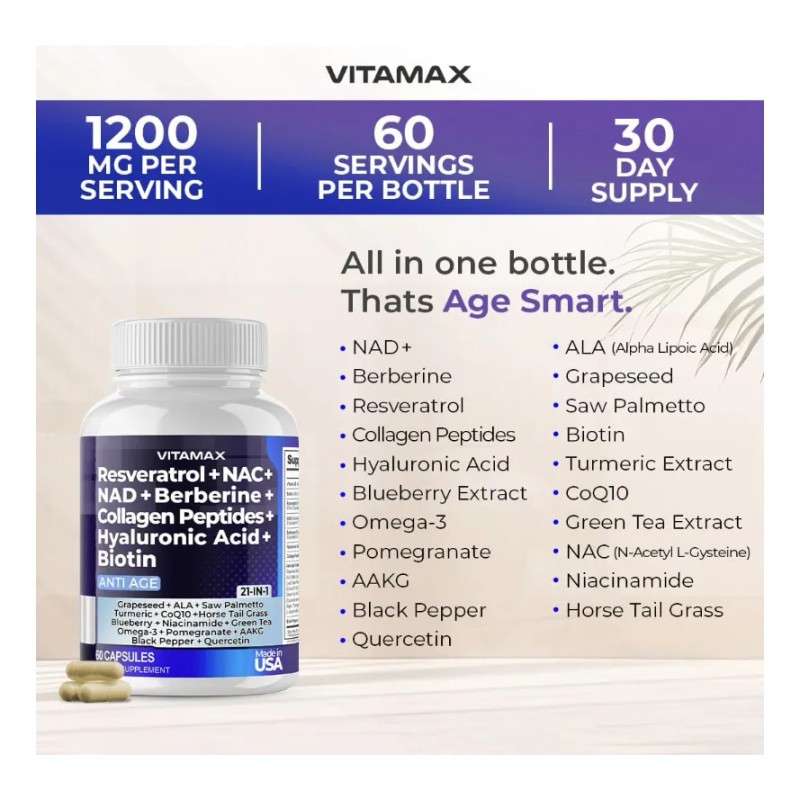 Protección Antioxidante + Juventud 60caps Americano Premium
