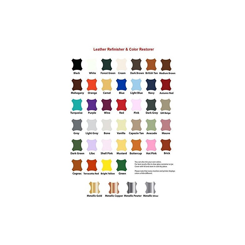 Leather Refinish Color Restorer Dye, Metallic Gold