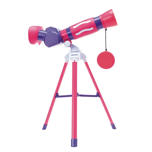Educational Insights GeoSafari Jr. Pink My First Kids Telescope, STEM Toy, Gift for Boys & Girls, Ages 4+