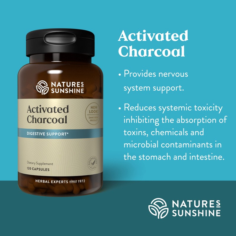Nature's Sunshine Activated Charcoal 120 Capsules