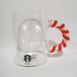 Starbucks Candy Cane Mug Christmas 2016, New Logo, 12oz