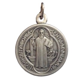 Medalla de San Benito de Norcia – Medalla de San Patricio Santo – 100% fabricada en Italia, Latón