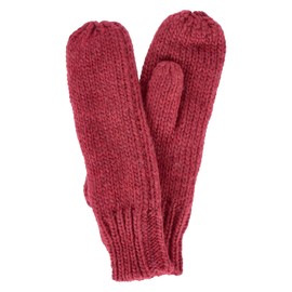 Seeberger Mittens with Fleece Lining Mittens Women's Gloves Knitted Gloves (One Size - Raspberry Red), raspberry red