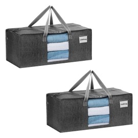 VENO 2 Pack Moving Bags Christmas Ornament Storage Extra Large Storage Bags, Heavy-Duty Storage Totes, Packing Boxes, Wardrobe Moving Supplies - Durable Laundry Bag for Clothes (Gray Window, 2 Pack)