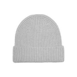 VERO MODA Women's Vmgila Rib Beanie Noos Knitted Hat, Light Grey Mix