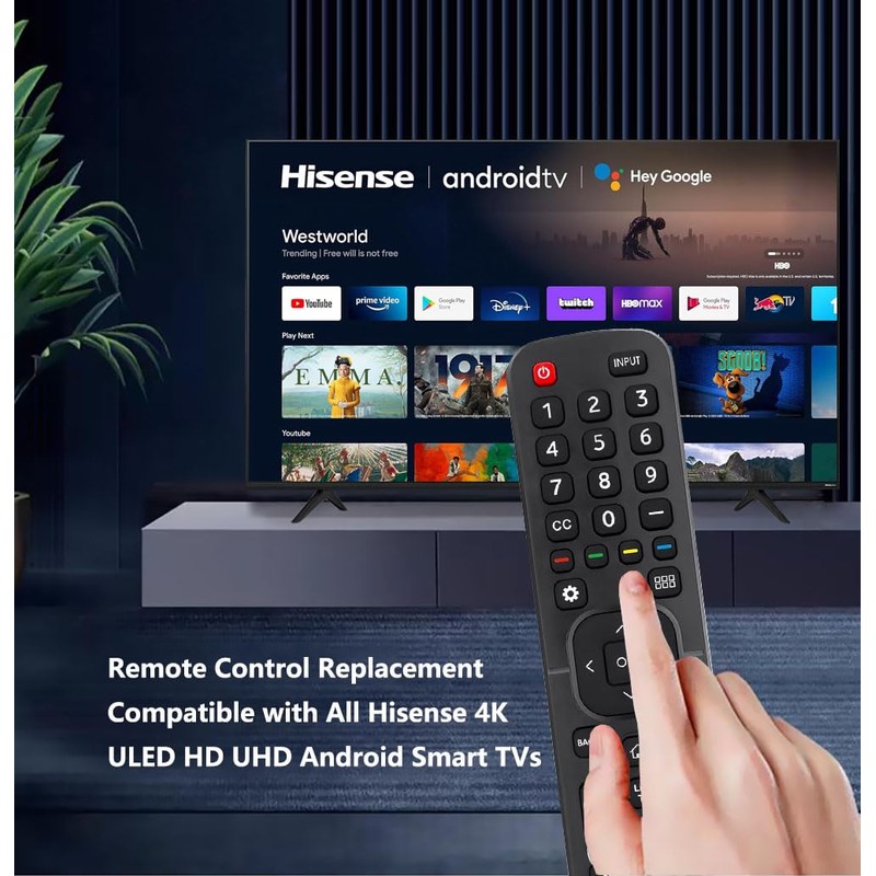 Replacement Remote Control for All Hisense 4K LED HD UHD