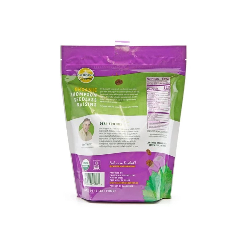California Gourmet 2 Packs California Gourmet Organic Raisins 32 oz
