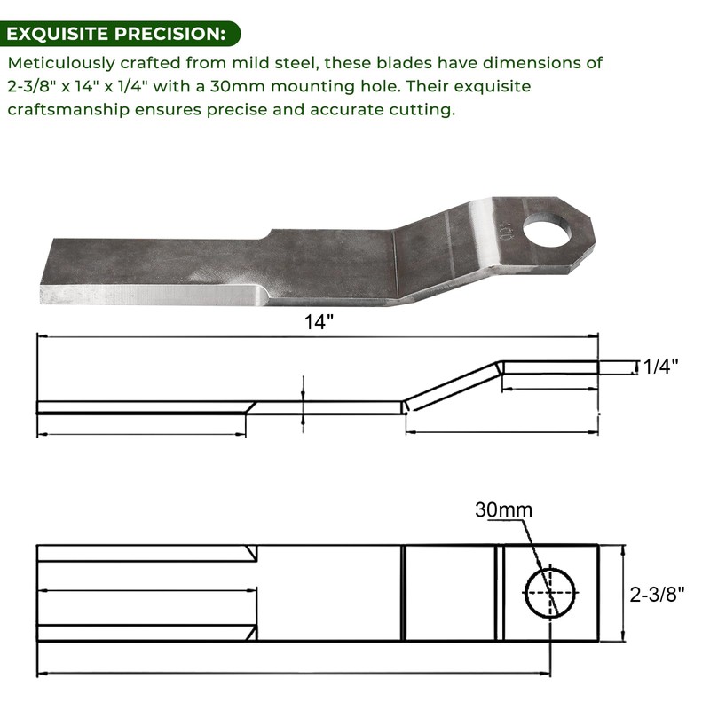 MOTOQUEEN Replacement Bush Hog Cutter Durable Blades for Mower King