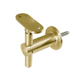 Stainless Steel 316 Grade Wall Mount Adjustable Flat Top Surface Handrail Bracket for Square Tube (Satin Gold Finish)