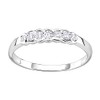 Old English Jewellers Sterling Silver 0.25ct 7 Stone Eternity Ring