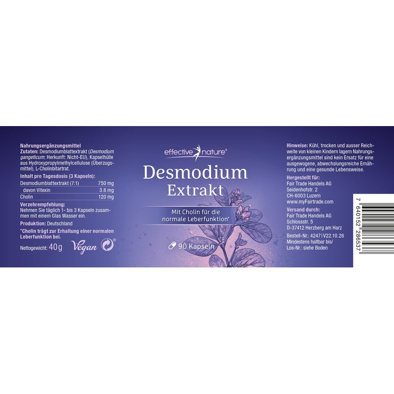 High Dose Desmodium Extract - 90 Vegan Capsules - Enough