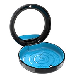 BVN Retainer Case with Mirror Denture Case Orthodontic Dental Case, Braces Case, Mouth Guard Case, Teeth Aligner Case, Night Guard Case Container Storage Holder Black.