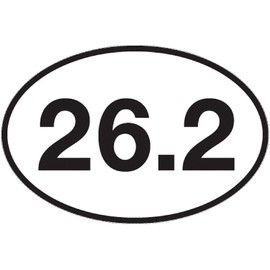 Rogue River Tactical 4 Pack 26.2 Marathon Running Sticker Bumper Oval 5" x 3" Decal Runner Track Run