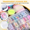 Sxutop Pack of 45 Small Storage Boxes, Transparent Plastic Storage