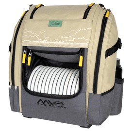 MVP Disc Sports James Conrad Voyager Pro Backpack Disc Golf Bag (Khaki)