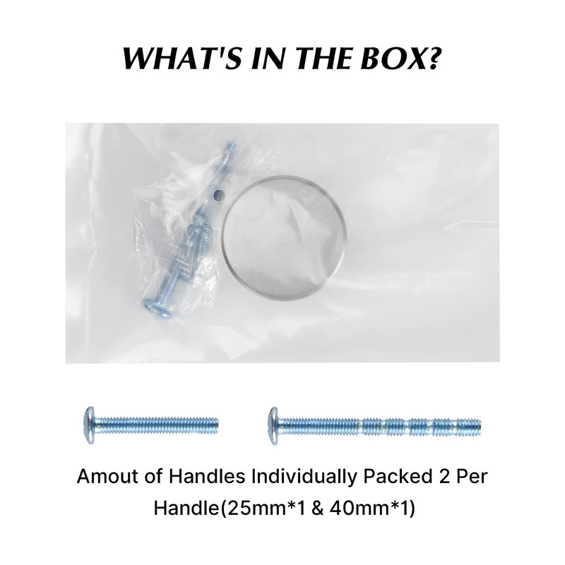 LONTAN 4 Pack Silver Cabinet Knobs Kitchen Door Knobs Drawer