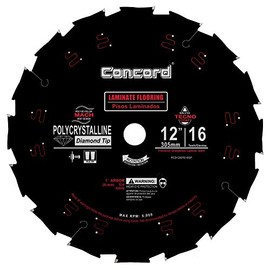 Concord Blades PCD1200T016SP 12" 16 Tooth Laminate/Wood Flooring Non-stick Coated Blade