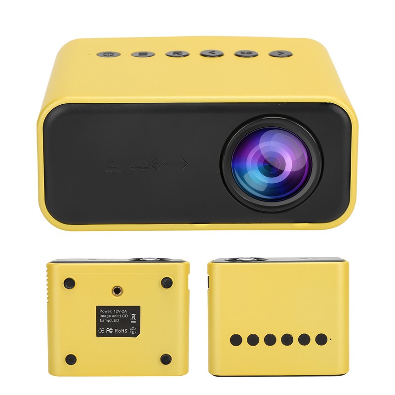 YT500 Mini Projector Portable Movie Projector with Audio and Video/USB/Memory