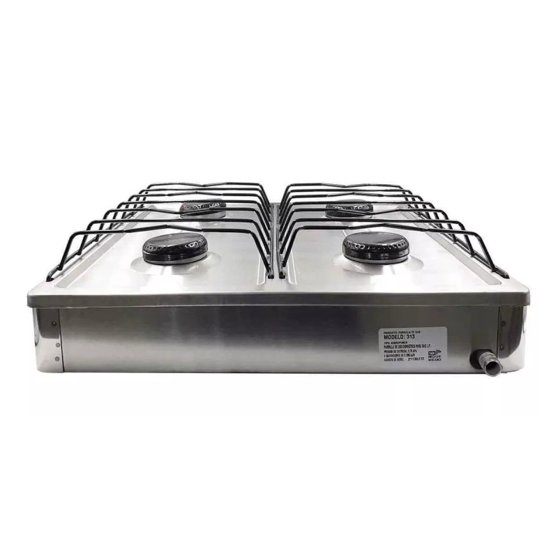 Lion Tools Parrilla Estufa De Gas Acero Inoxidable 2 Quemadores