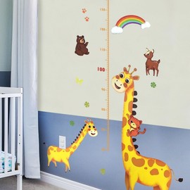 SFr Growth Tracker Height Chart Wall Decal Animal Friends 2ea